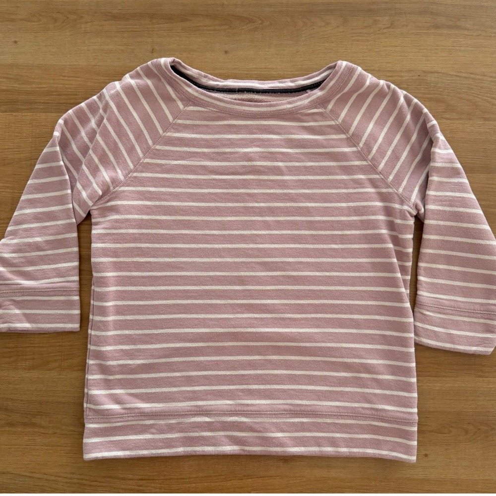 Boden Womens Pink White Striped Cotton Sweatshirt Sweater Size US 6 WL685